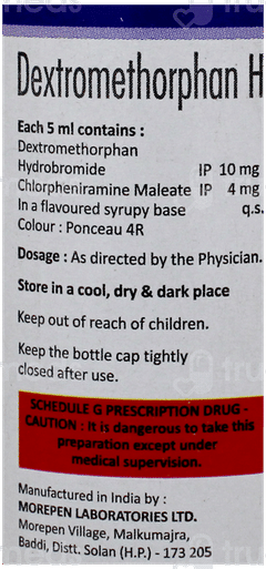 Rexofine Dx Cough Syrup 100Ml Rexofine Dx Cough Syrup 100Ml